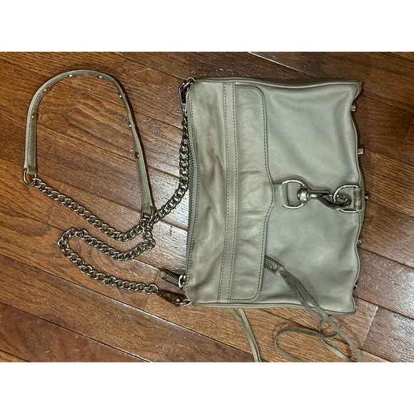 REBECCA MINKOFF BIG MAC Gray  leather / silver hardware   Crossbody/clutch purse - Picture 14 of 16